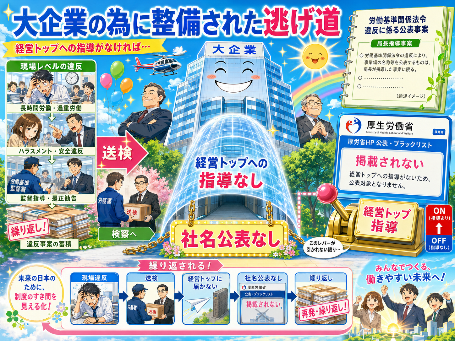 大企業の為に整備された逃げ道
